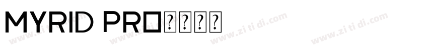 Myrid pro字体转换